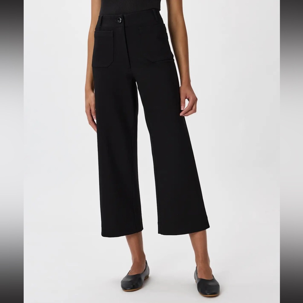 Quince Black Wide-Leg Pants